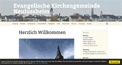 Desktop Screenshot of ev-kirche-neulussheim.de