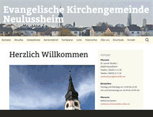 Tablet Screenshot of ev-kirche-neulussheim.de